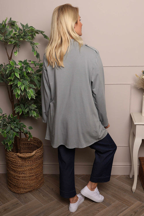 Gatwick Jersey Jacket Mid Grey - Image 4