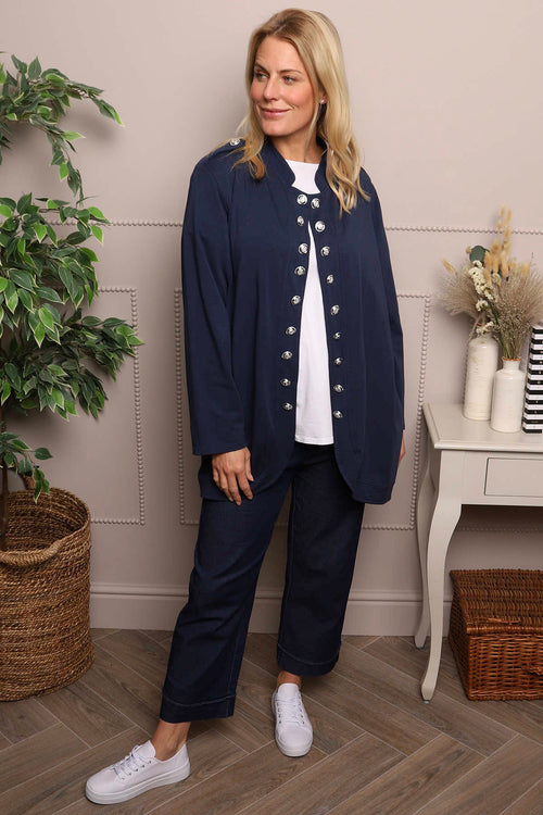 Gatwick Jersey Jacket Navy - Image 1