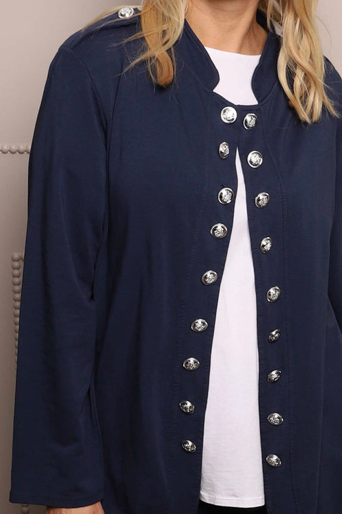 Gatwick Jersey Jacket Navy - Image 3