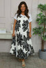 Miren Print Strap Dress Black