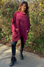 Katia Cowl Neck Linen Top Wine