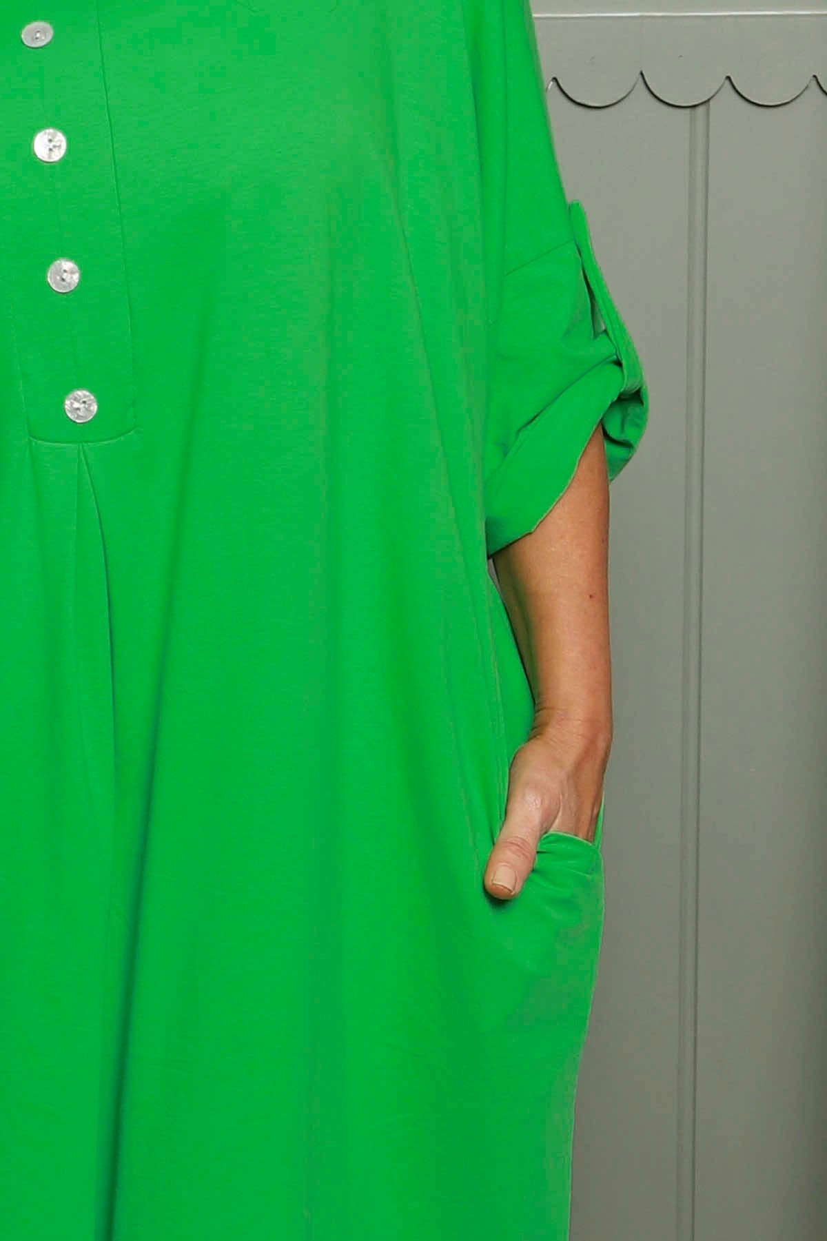 Claire Cotton Dress Green