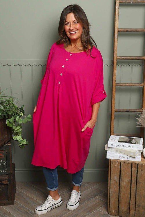 Claire Cotton Dress Fuchsia