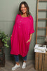 Claire Cotton Dress Fuchsia