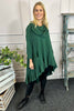 Eden Dipped Hem Cotton Tunic Bottle Green