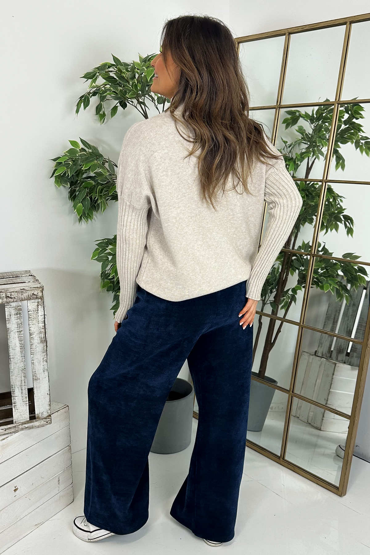 Sevanna Wide Leg Trouser Navy