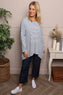 Avril Stripe Slouch Top Blue