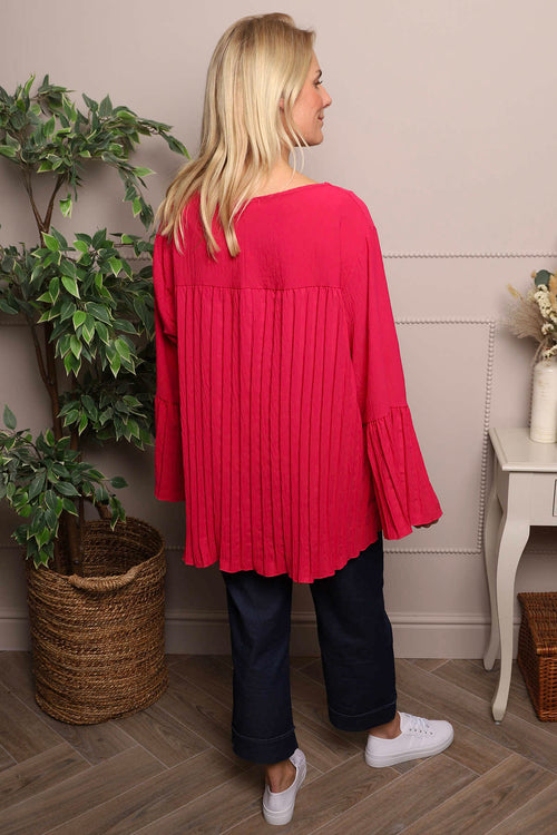 Wynne Pleated Top Fuchsia - Image 4