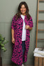 Carlyn Print Button Dress Berry