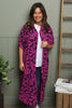 Carlyn Print Button Dress Berry