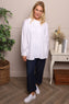 Amaya Collared Button Cotton Top White