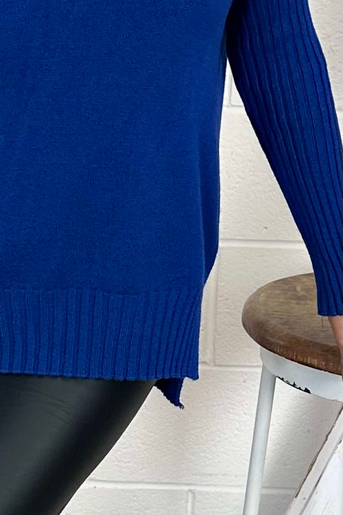 Aaris Knitted Jumper Royal Blue - Image 3