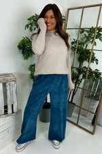 Sevanna Wide Leg Trouser Blue Blue - Sevanna Wide Leg Trouser Blue