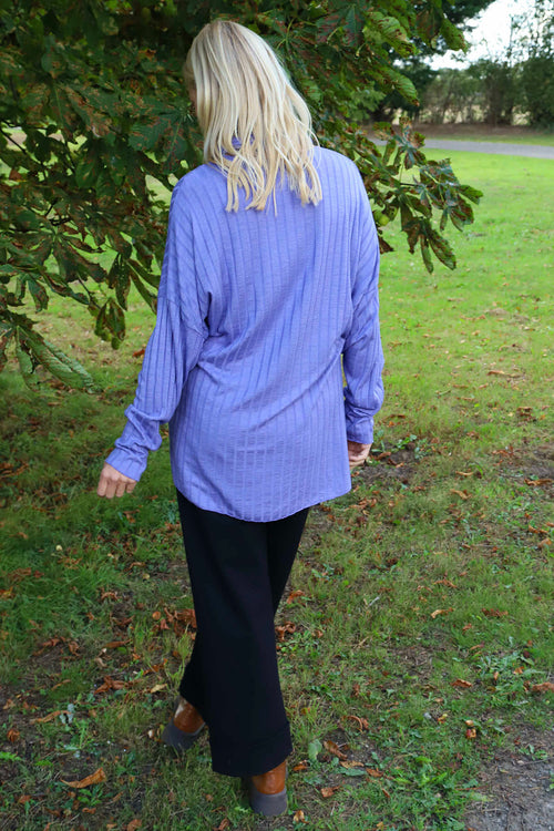 Santana Knitted Scarf Top Lilac - Image 4
