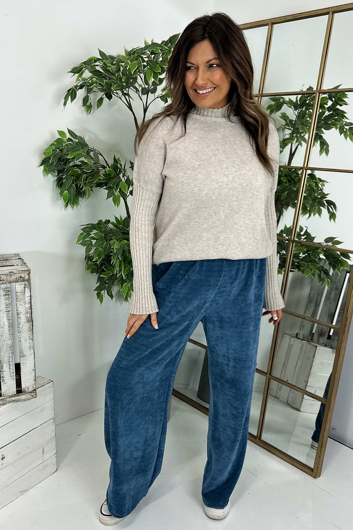 Sevanna Wide Leg Trouser Blue