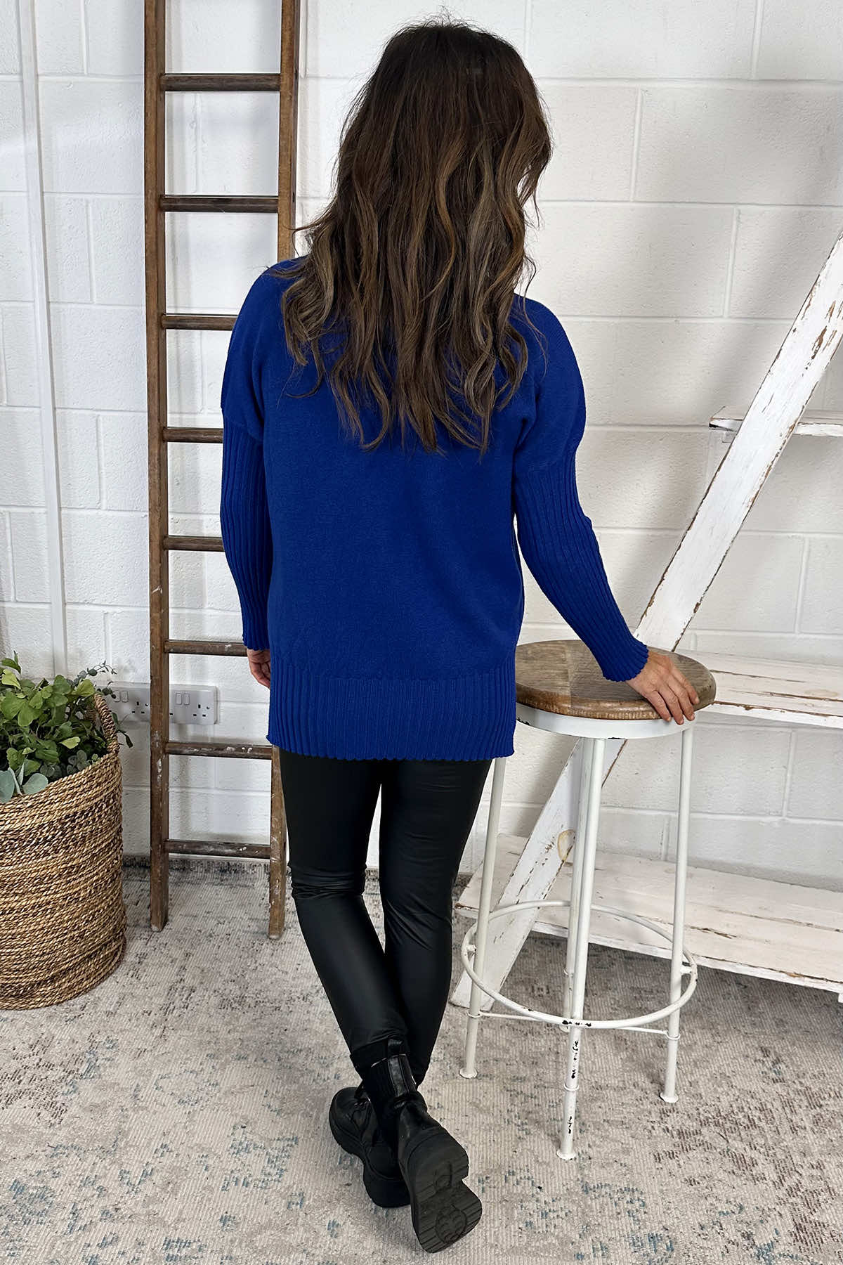 Aaris Knitted Jumper Royal Blue