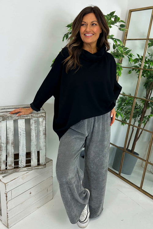 Sevanna Wide Leg Trouser Mid Grey