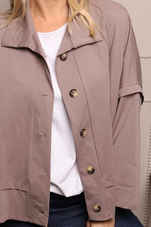 Anais Cotton Jacket Mocha - Image 3