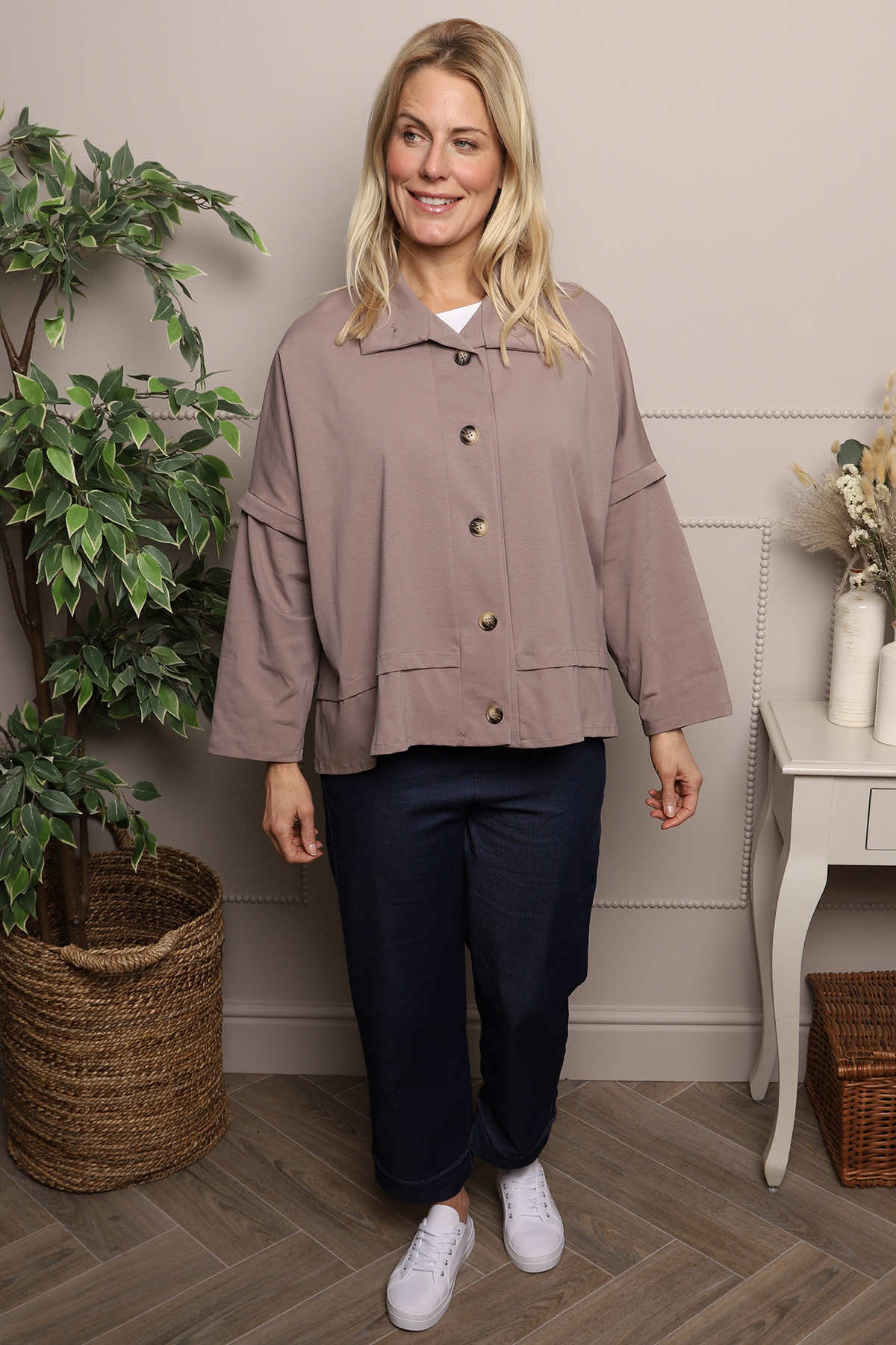 Anais Cotton Jacket Mocha