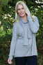 Santana Knitted Scarf Top Mocha