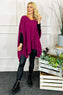 Ellie V-Neck Poncho Jumper Purple