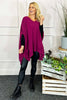 Ellie V-Neck Poncho Jumper Purple