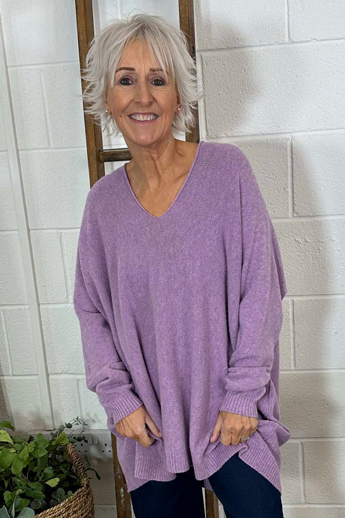 Madelyn Knitted Jumper Lilac - Image 3