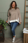 Sukina Contrast Top Light Mocha