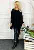 Ellie V-Neck Poncho Jumper Black