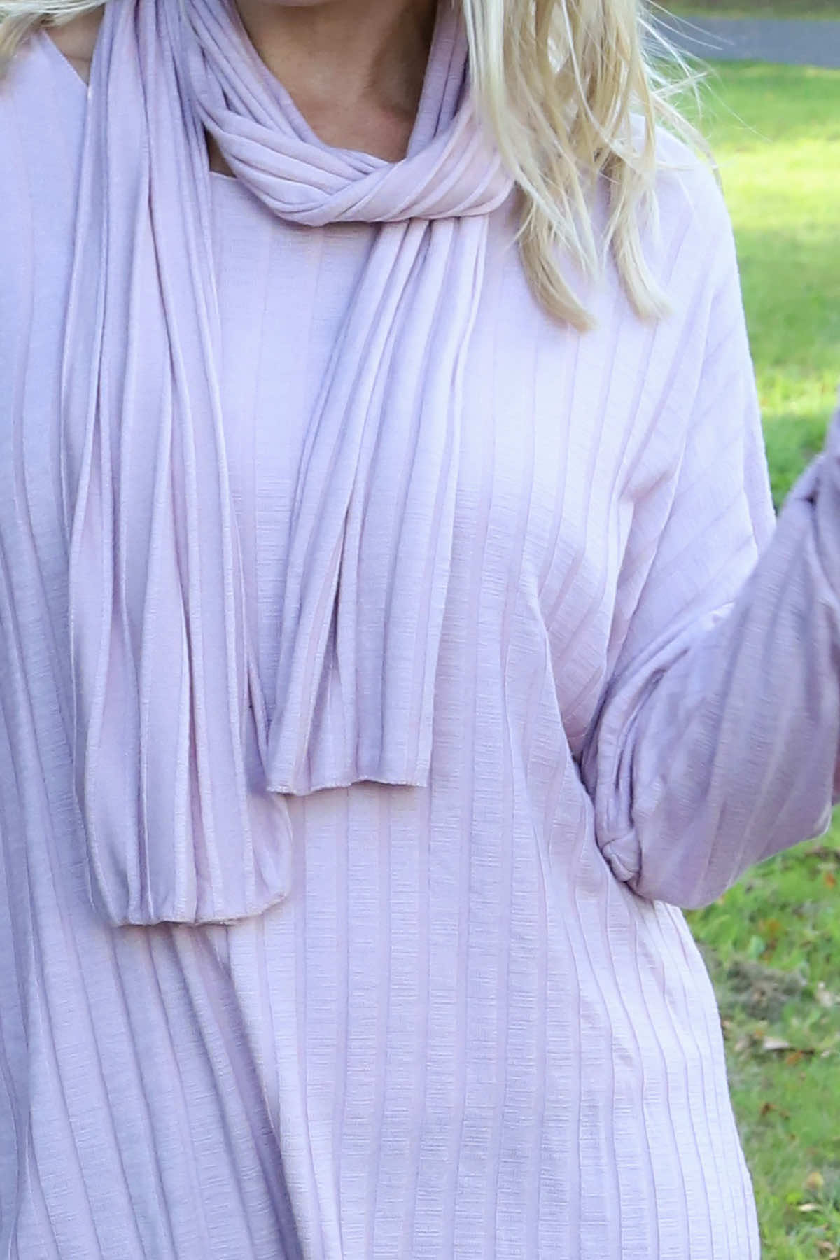 Santana Knitted Scarf Top Pink