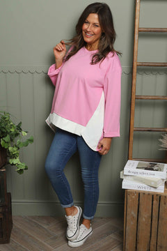 Sukina Contrast Top Pink