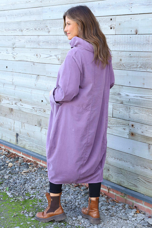 Christie Needlecord Dress Purple - Image 4