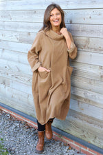 Christie Needlecord Dress Camel Camel - Christie Needlecord Dress Camel