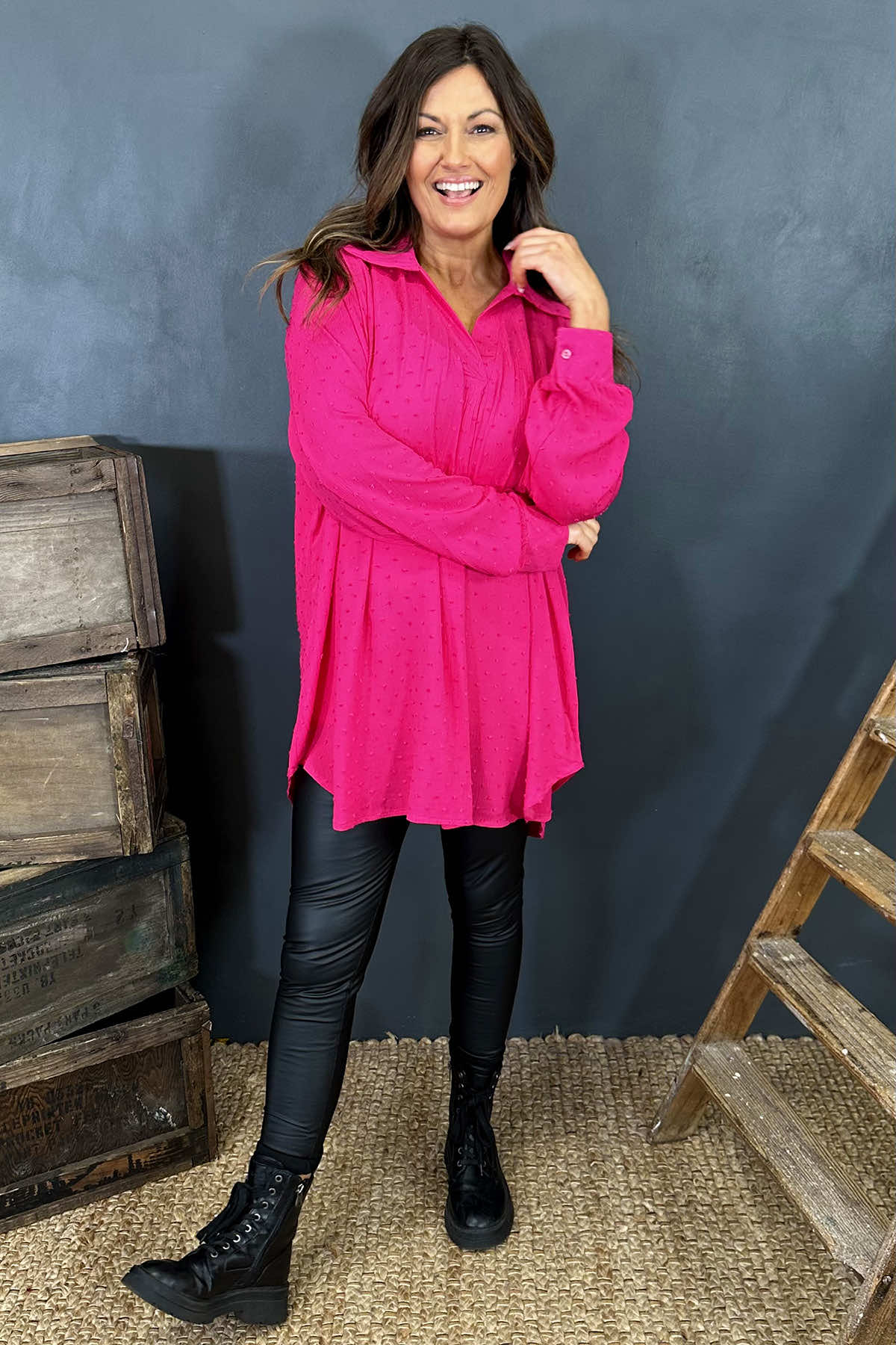 Eleanor Blouse Fuchsia