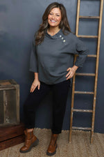 Bradley Linen Top Charcoal Charcoal - Bradley Linen Top Charcoal