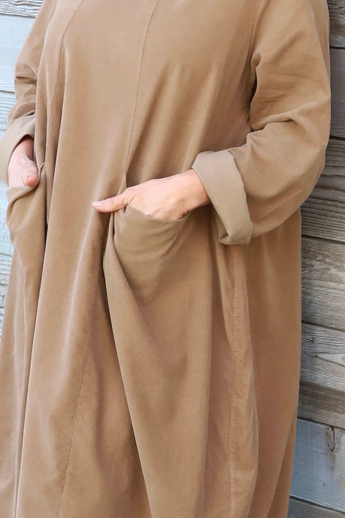 Christie Needlecord Dress Camel