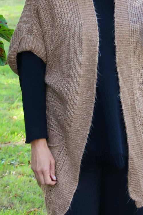 Quinn Knitted Cardigan Camel - Image 3