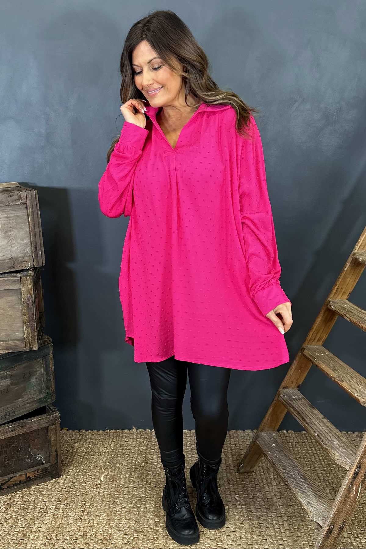 Eleanor Blouse Fuchsia