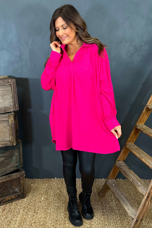 Eleanor Blouse Fuchsia - Image 3