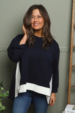 Sukina Contrast Top Navy Navy - Sukina Contrast Top Navy