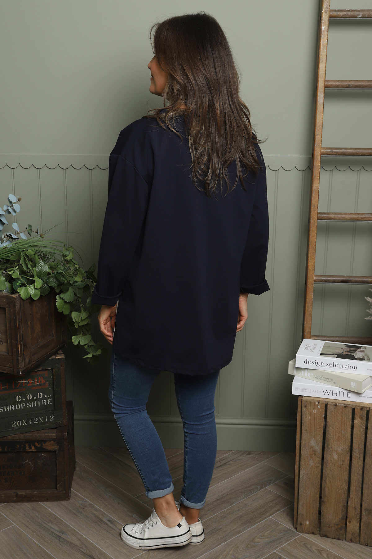 Sukina Contrast Top Navy