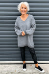 Harper Knitted Jumper Mid Grey