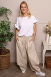 Nanine Cotton Trousers Stone