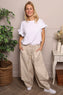 Nanine Cotton Trousers Stone