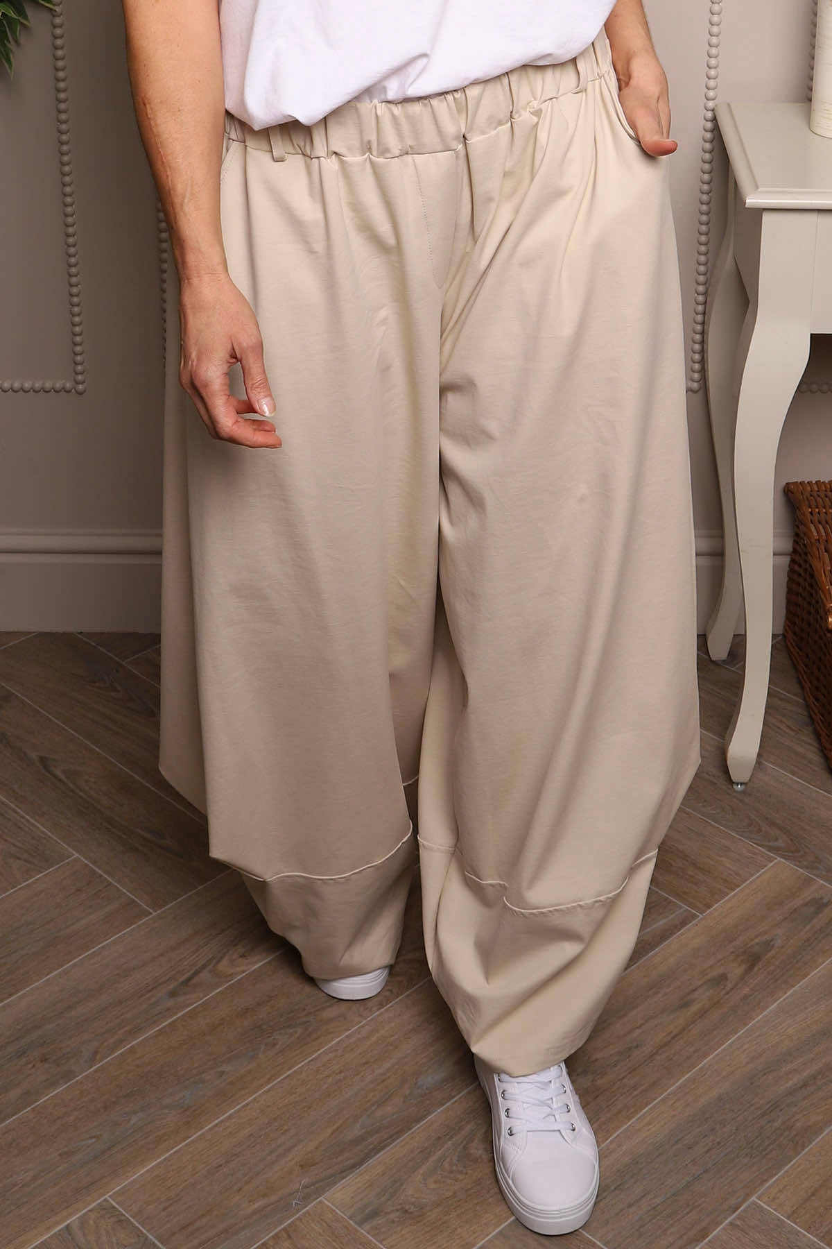 Nanine Cotton Trousers Stone