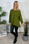 Dixie Flower Cotton Top Olive