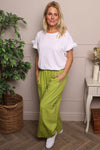 Blair Button Pocket Cotton Trousers Green