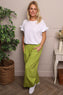 Blair Button Pocket Cotton Trousers Green