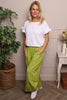 Blair Button Pocket Cotton Trousers Green
