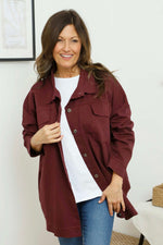 Lacey Cotton Jacket Burgundy Burgundy - Lacey Cotton Jacket Burgundy
